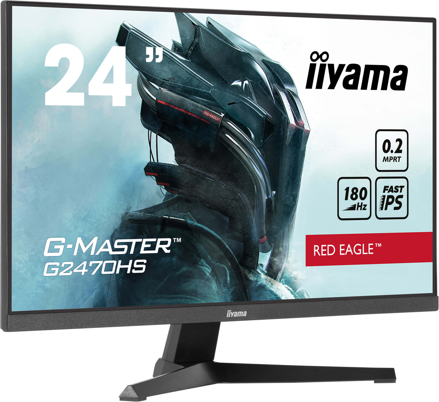 IIYAMA G-MASTER G2470HS-B1 23.8, 60.5cm Fast IPS 1920 x 1080 @180Hz (2.1 megapixel Full HD, DisplayPort) 16:9 300 cd/m² 1000:1  0.2ms HDMI