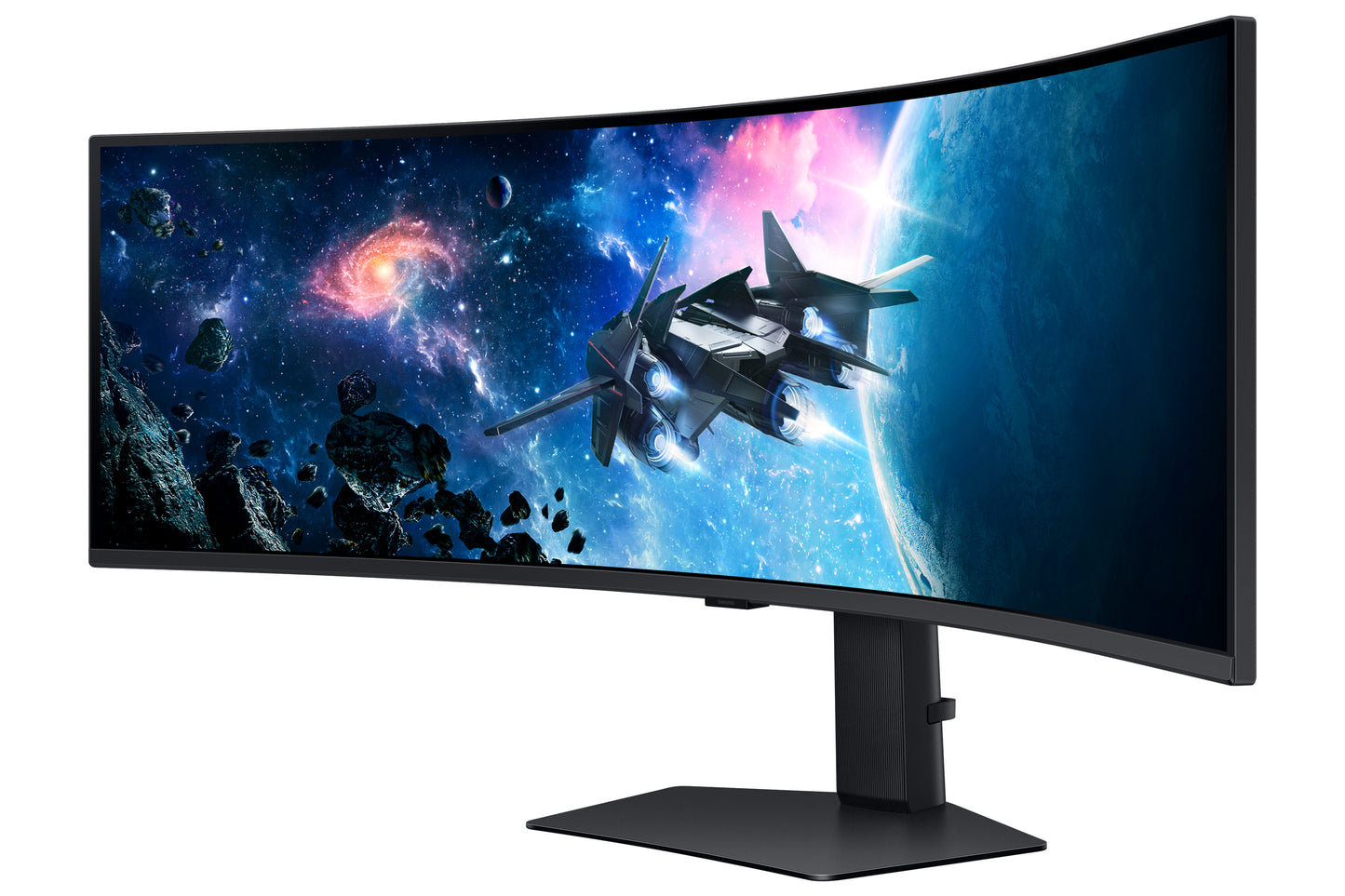Samsung 49 Inch Dual QHD (5120x1440) curved monitor, 240Hz, 1ms, 2x HDMI, DisplayPort, HAS
