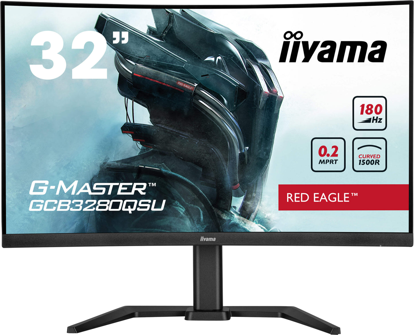 IIYAMA 32WIDE LCD  G-Master Red Eagle  2560 x 1440  QHD Curved VA panel  FreeSync   USB-Hub(4x Out v3.2)  Height Adjust.(15cm)  3000:1 Stat
