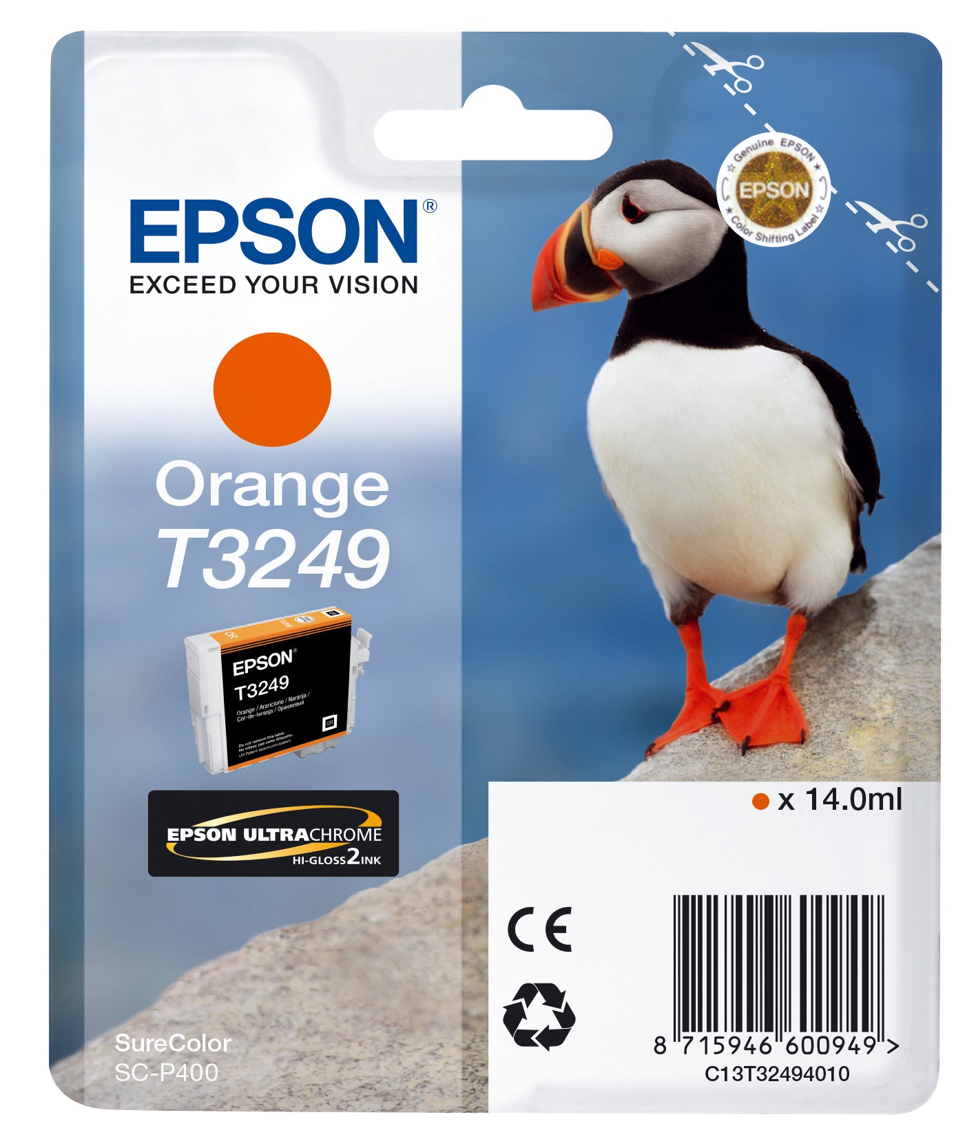 EPSON T3249 Oranje inkt cartridge