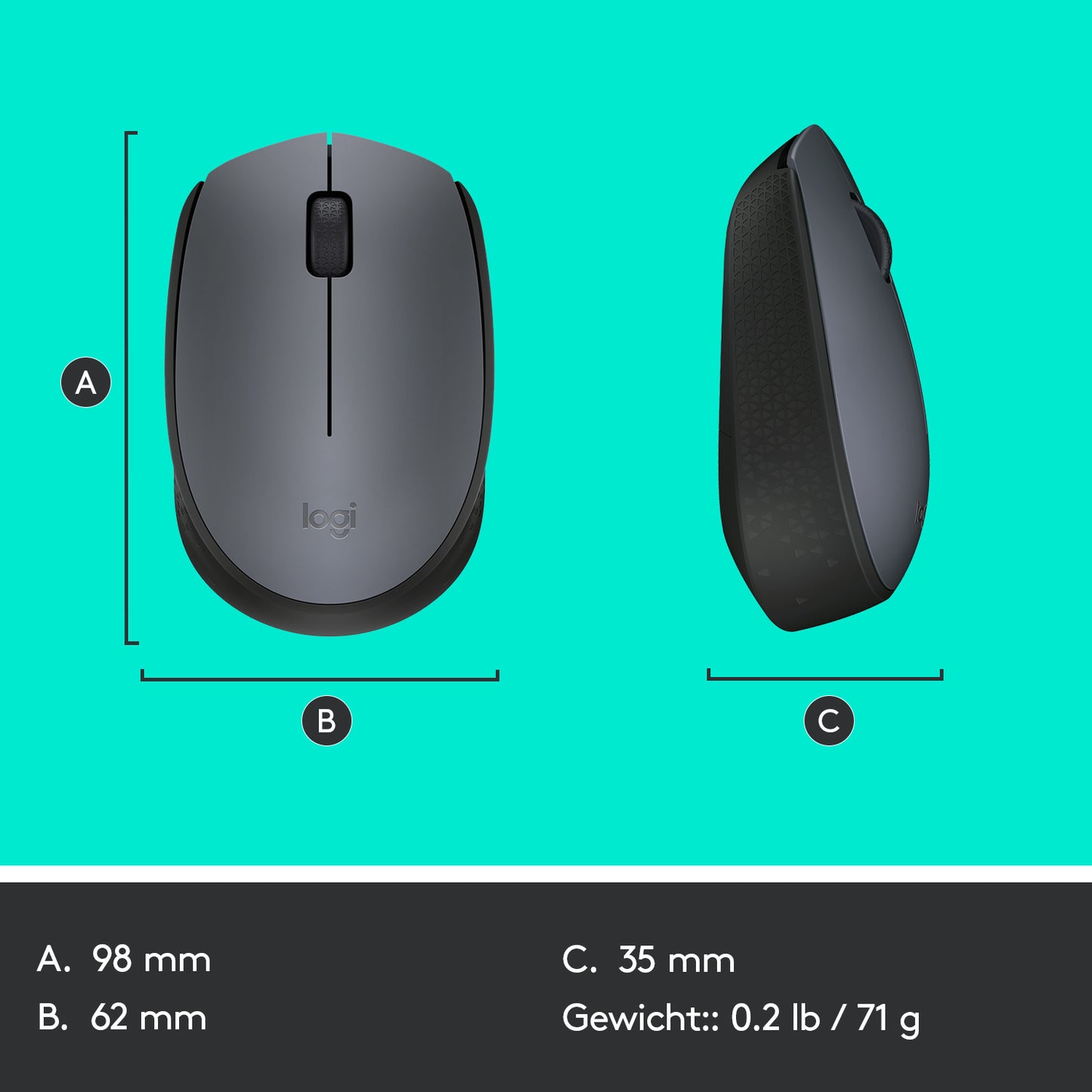 Logitech M170 Mouse Grey EMEA