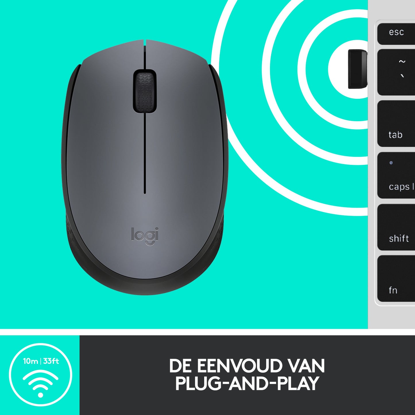 Logitech M170 Mouse Grey EMEA