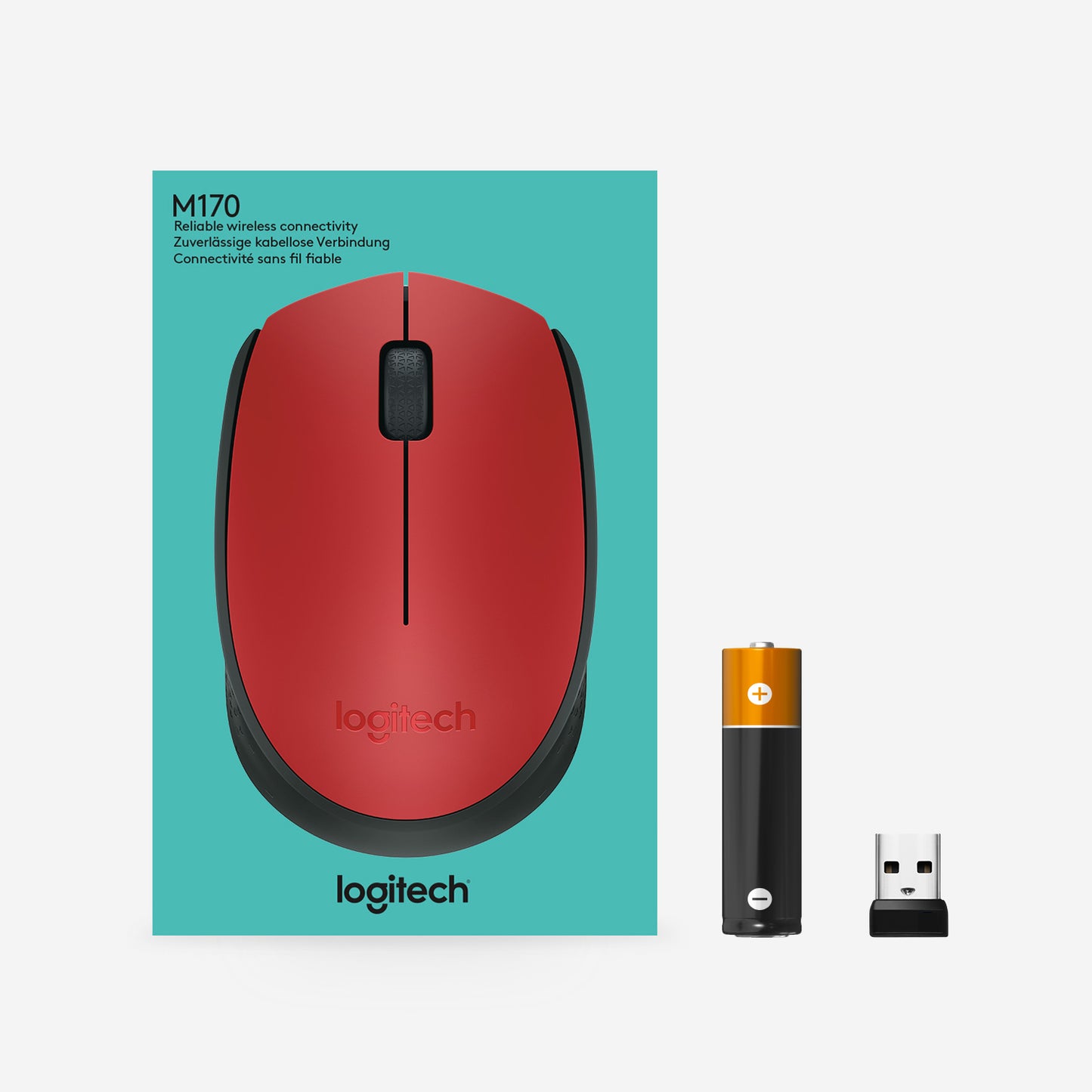 Logitech Wireless Mouse M171 Red