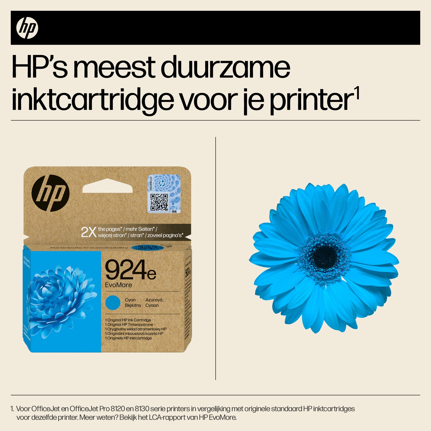 HP 924e EvoMore Cyan Original Ink Cartridge