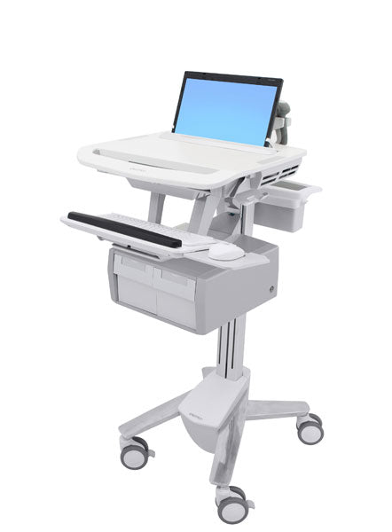 STYLEVIEW LAPTOP CART TALL DOUBLE DRAWER SV43-11C0-0