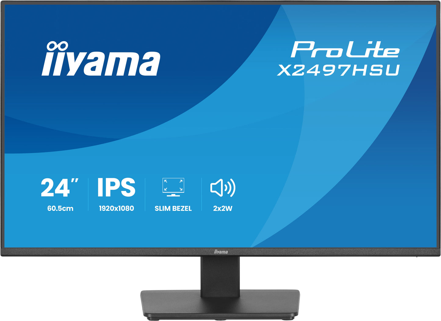 IIYAMA 24inch IPS-panel 1920x1080 120Hz EyeComfort 350cd/m2 Speakers HDMI DisplayPort 1ms MPRT USB 2x 3.2+2x C