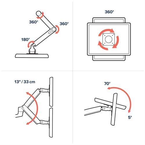 LX STACKING ARM WHITE NO GROMMET 45-492-216