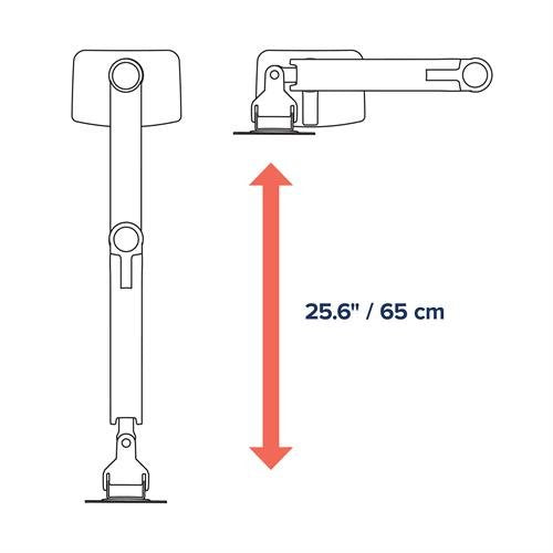 LX STACKING ARM WHITE NO GROMMET 45-492-216