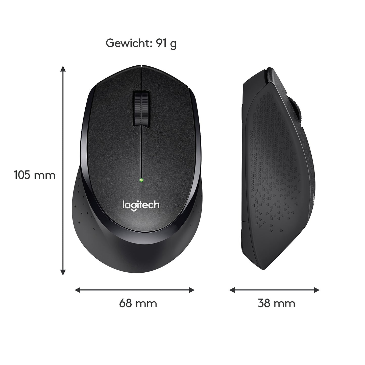 Logitech Wireless Mouse M330 Silent Plus Black