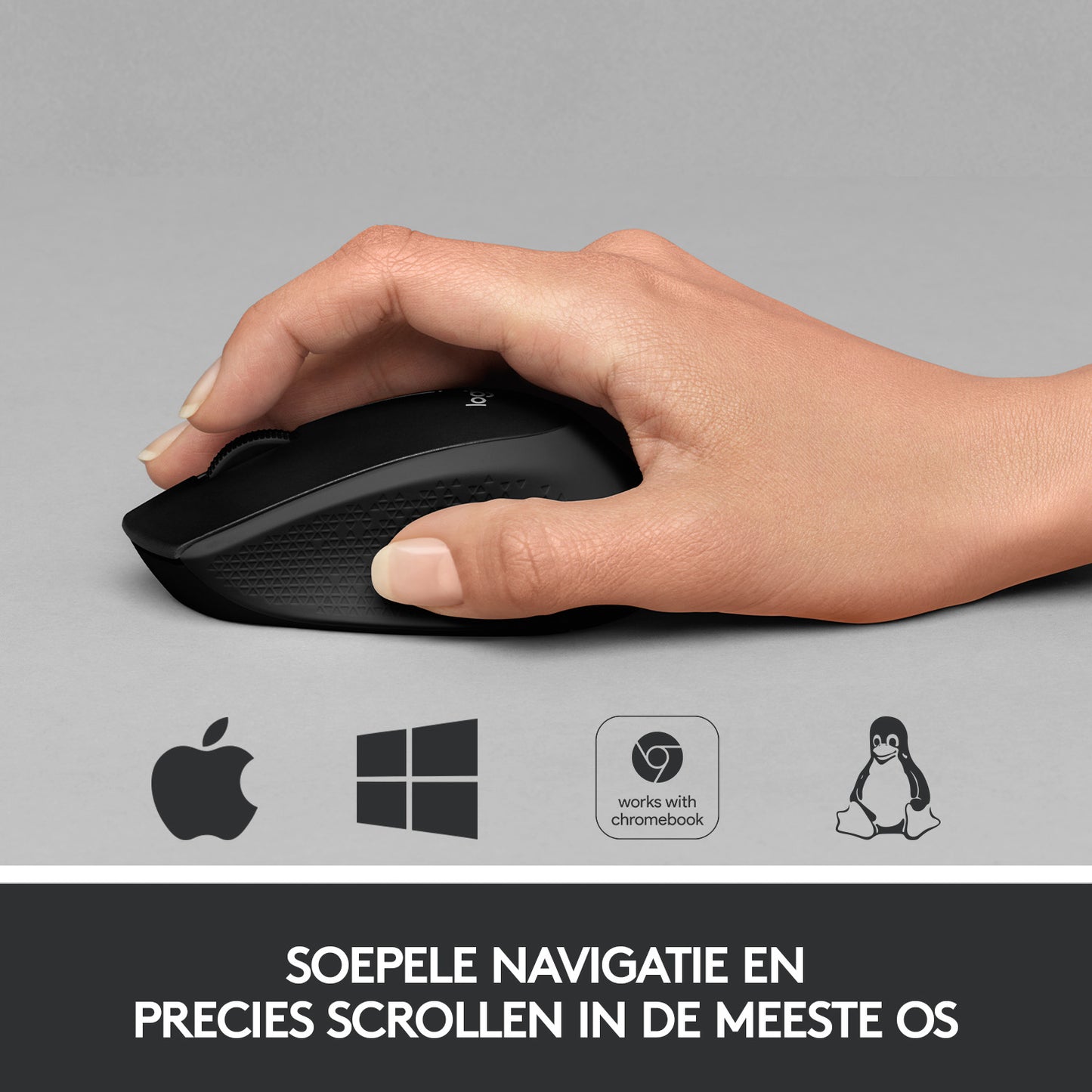 Logitech Wireless Mouse M330 Silent Plus Black