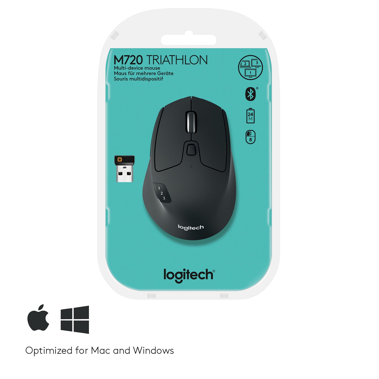 Logitech M720 Triathlon draadloze muis voor meerdere apparaten
