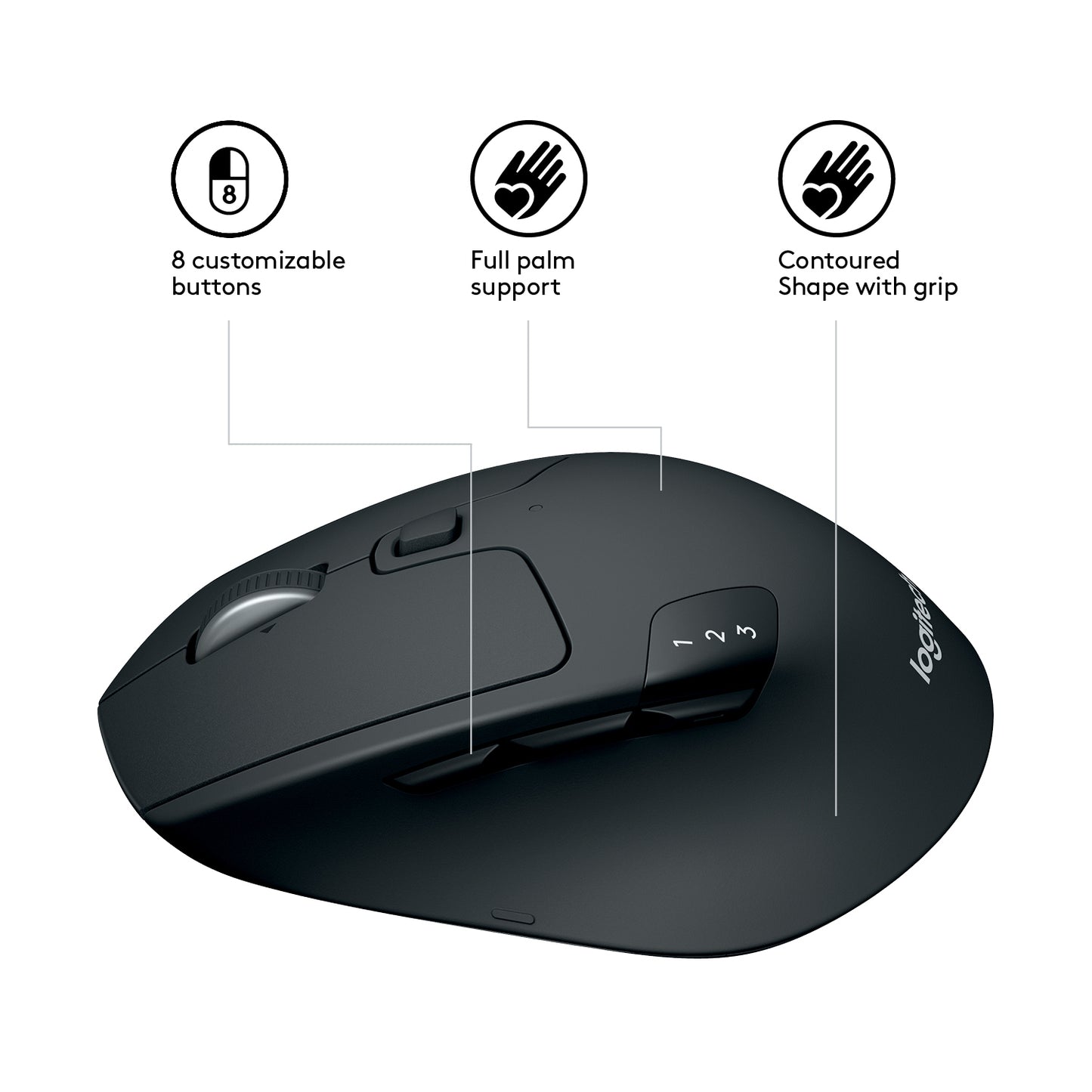 Logitech M720 Triathlon draadloze muis voor meerdere apparaten