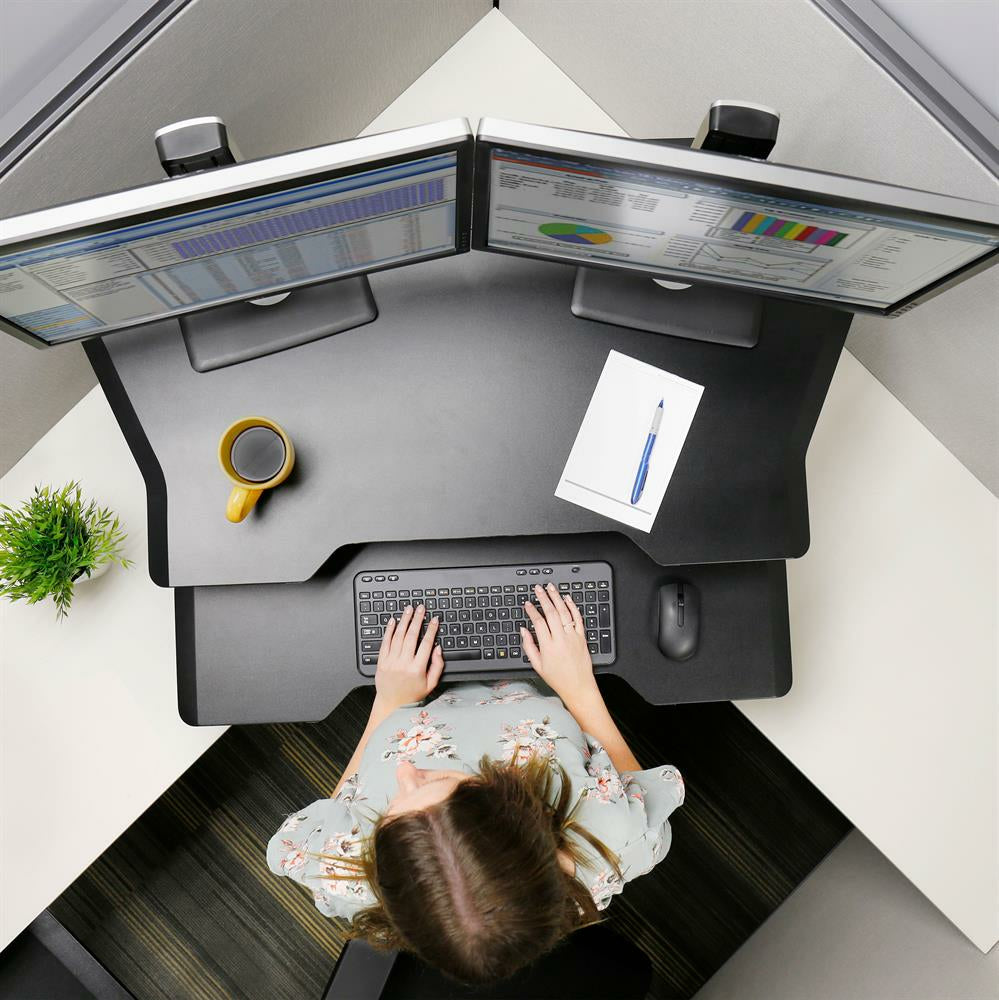 WORKFIT CORNER SIT-STAND DESK BLACK 33-468-921