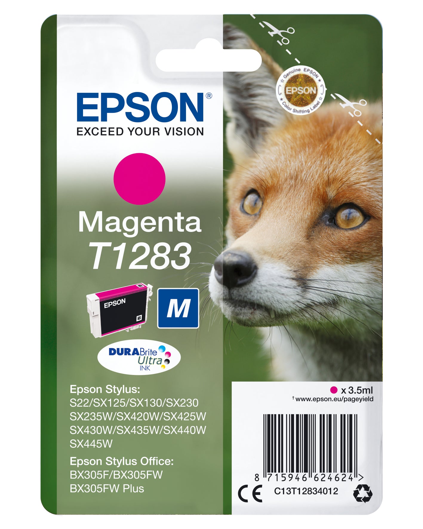 Singlepack Magenta T1283 DURABrite Ultra Ink