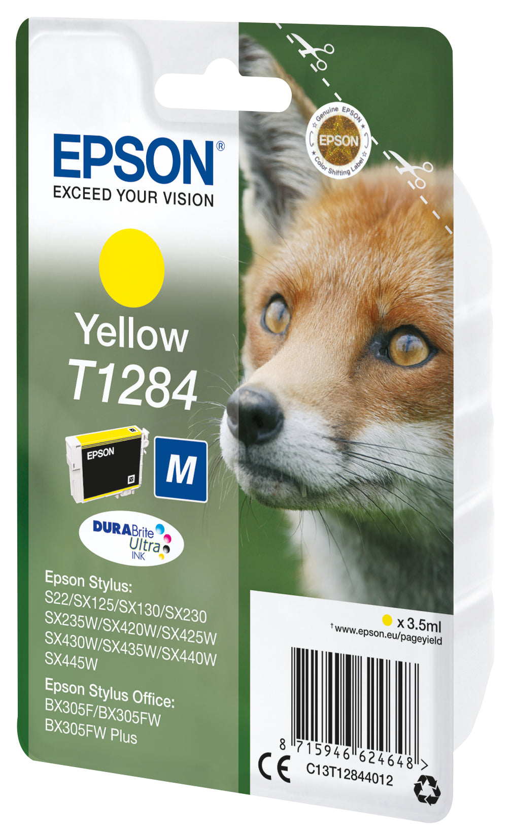Singlepack Yellow T1284 DURABrite UltraInk