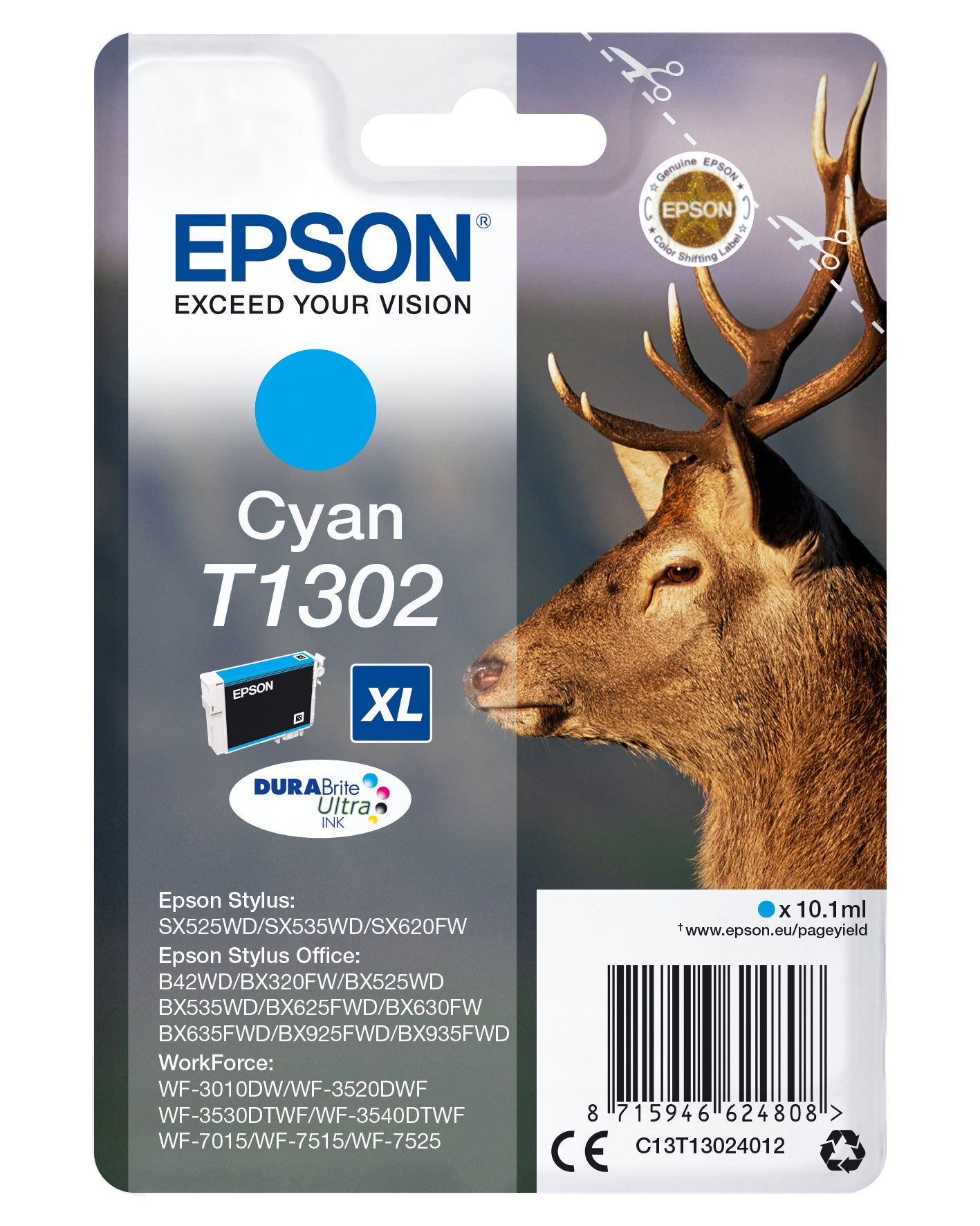 Singlepack Cyan T1302 DURABrite Ultra Ink
