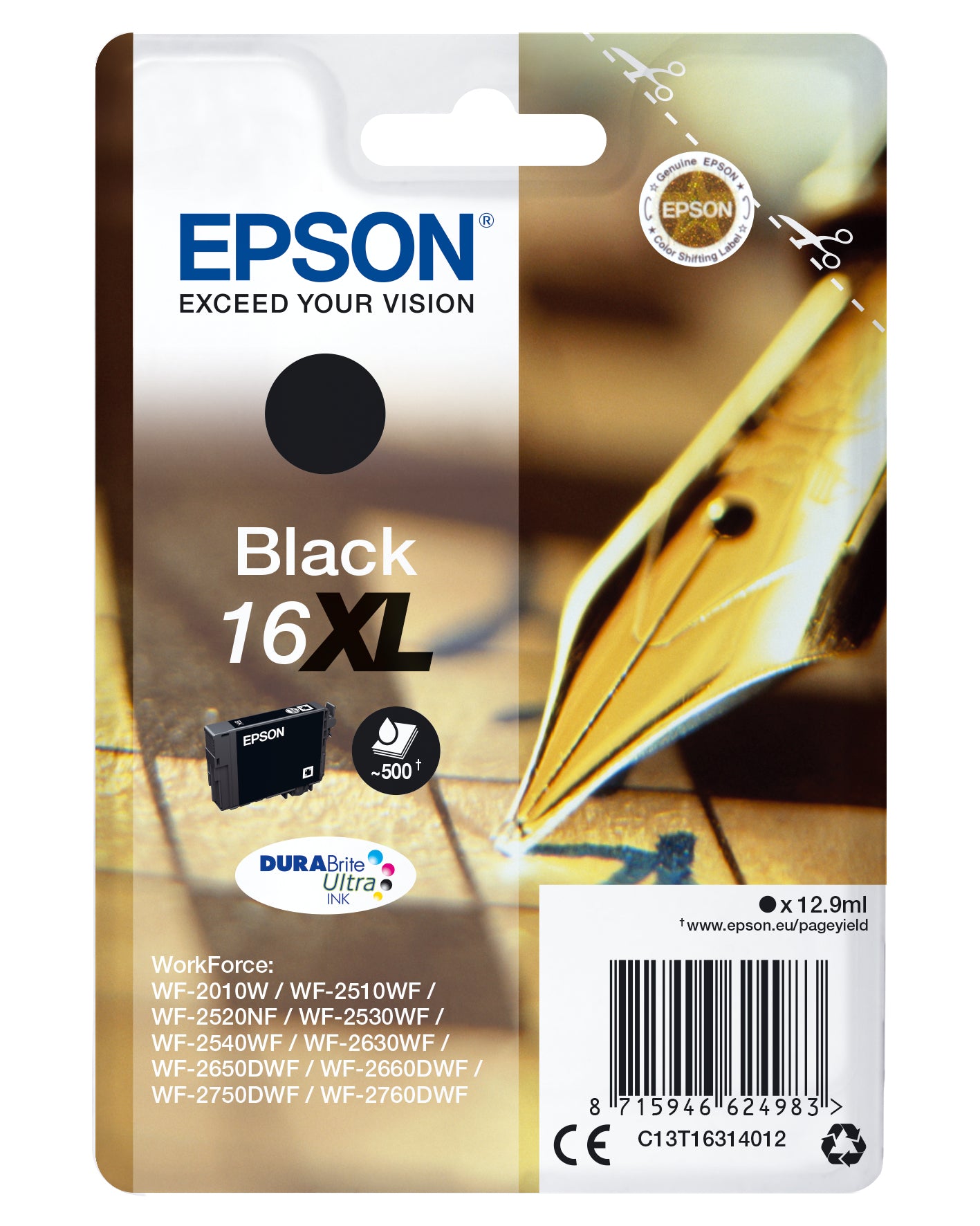 Singlepack Black 16XL DURABrite Ultra Ink
