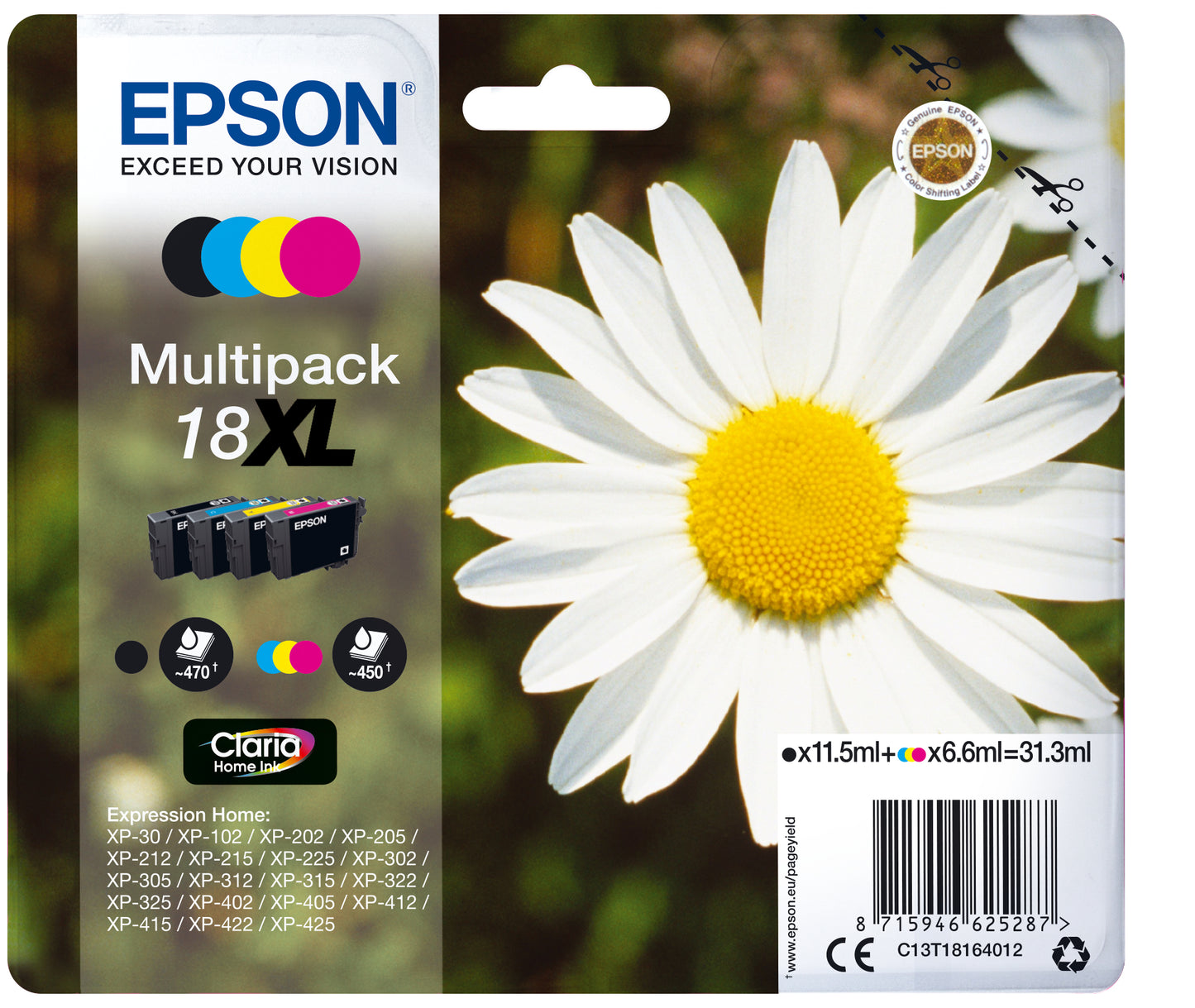 Multipack 4-colours 18XL Claria Home Ink