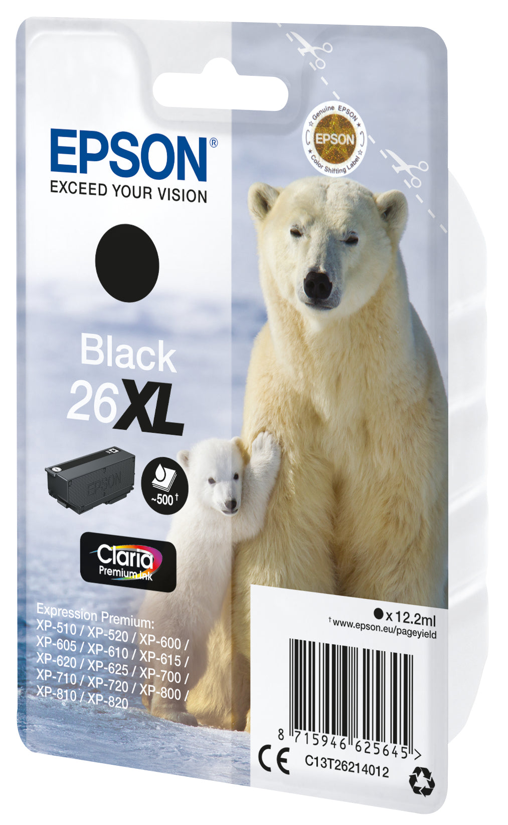 Singlepack Black 26XL Claria Premium Ink