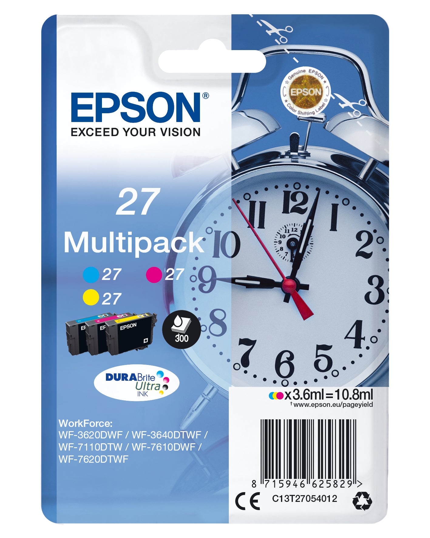 Multipack 3-colour 27 DURABrite Ultra Ink
