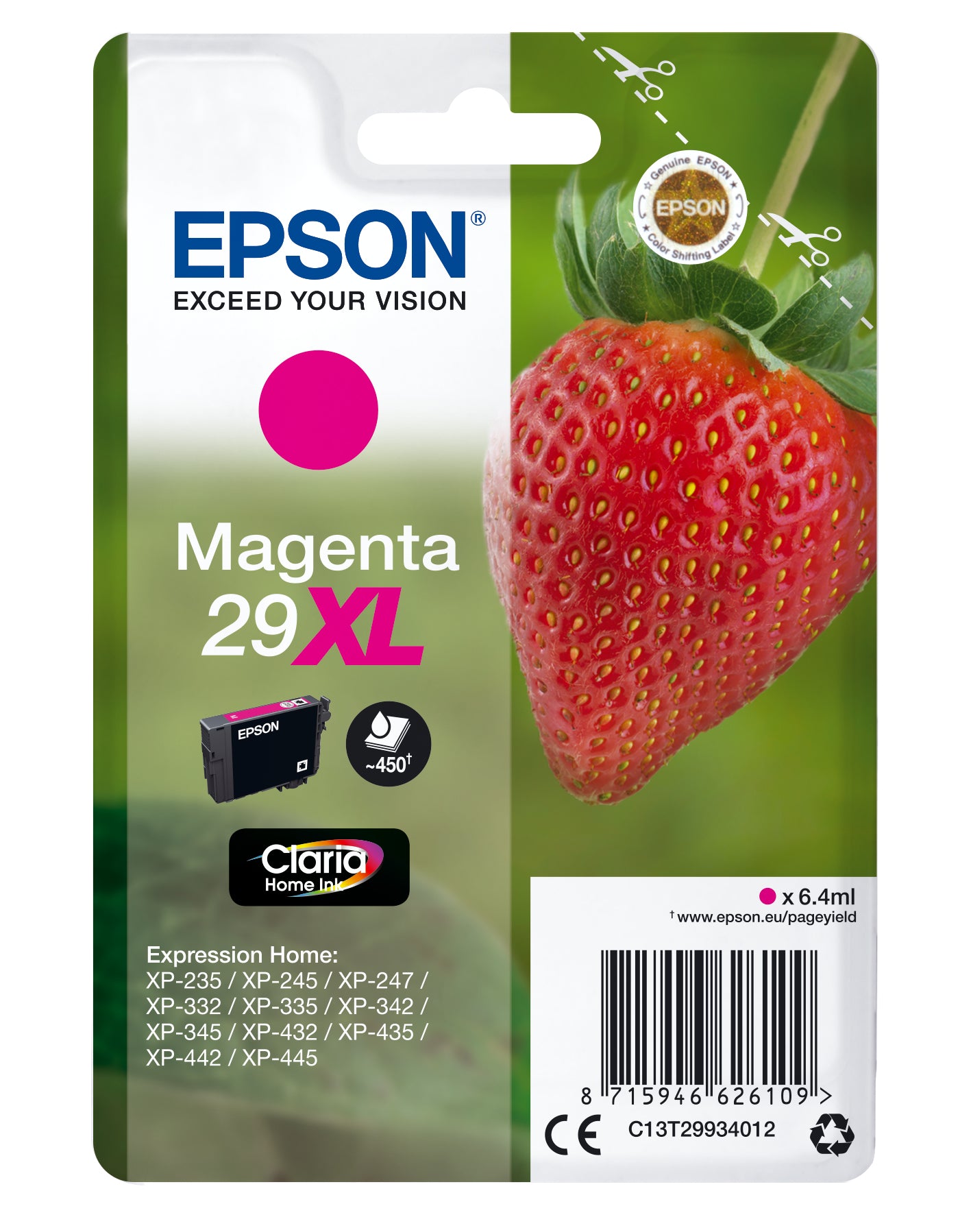 Singlepack Magenta 29XL Claria Home Ink