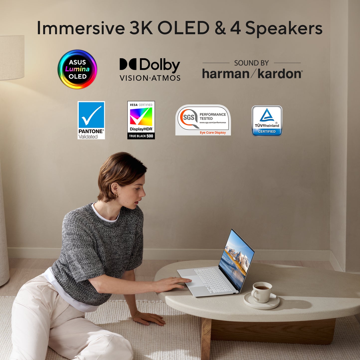 ASUS Zenbook S 14 UX5406SA-QJ544W-BE, 14 WUXGA OLED, Intel Core Ultra 7 258V, 32GB, 1TB SSD, Windows 11 Home, Grijs