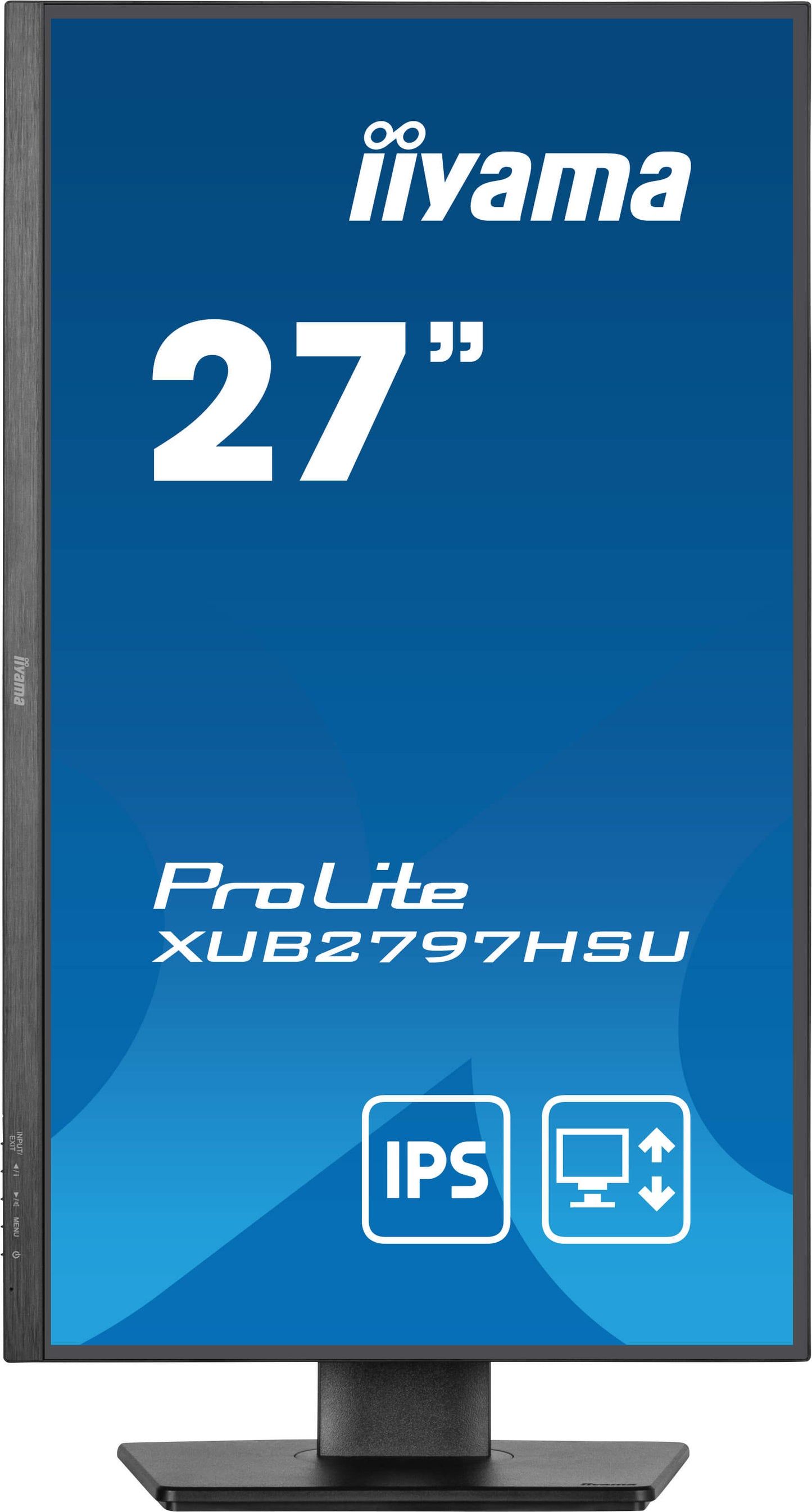 IIYAMA 27WIDE LCD BLACK  1920 x 1080  IPS panel  LED Bl.  USB-Hub (2xOut v2.0)  Pivot  Height Adjust  1000:1 Static Contrast