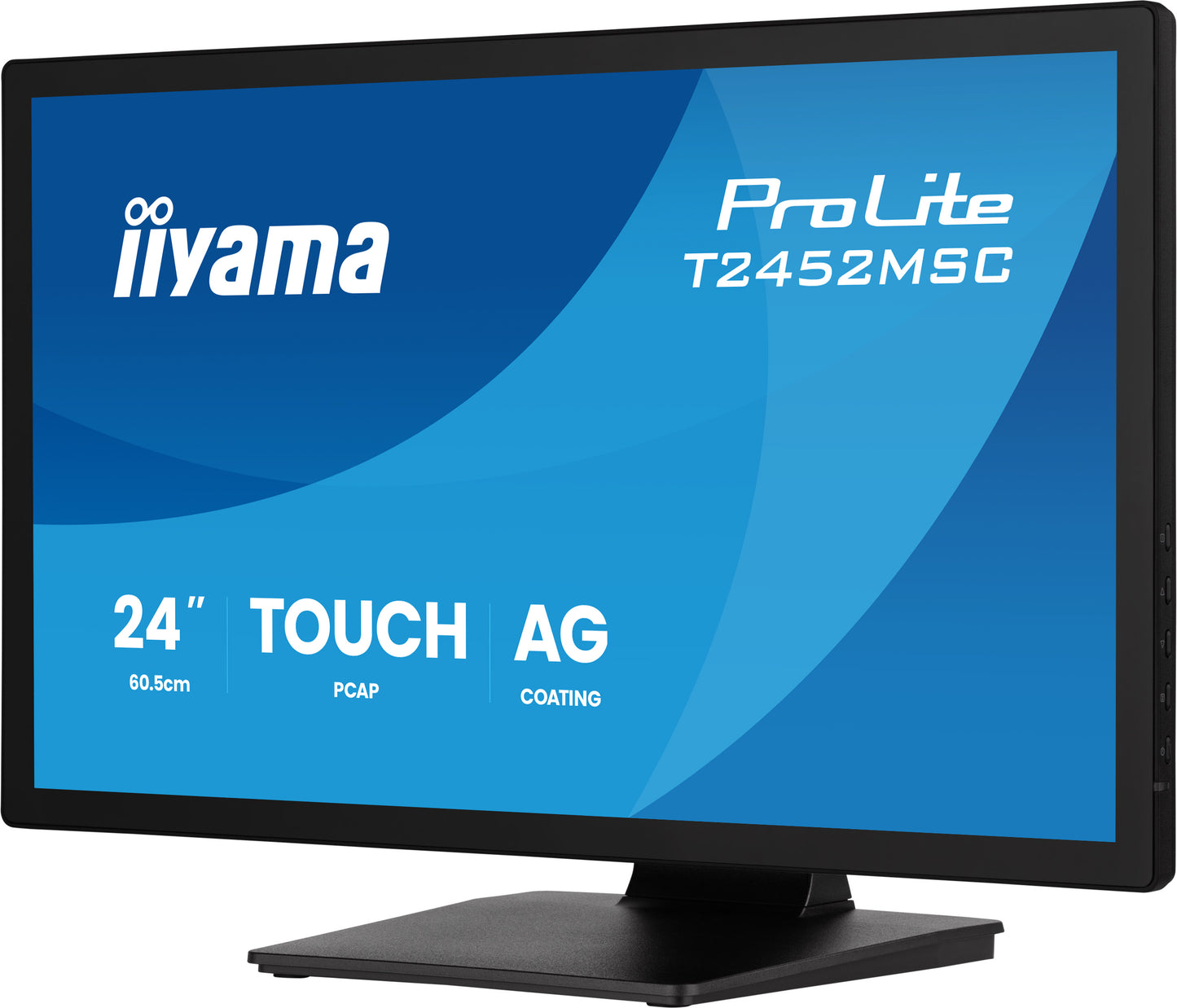 IIYAMA T2452MSC-B2AG 24inch IPS Optical Bonded PCAP 10P Touch with AG and Anti-Finger print coating 1920x1080 Flat Bezel Free Glass