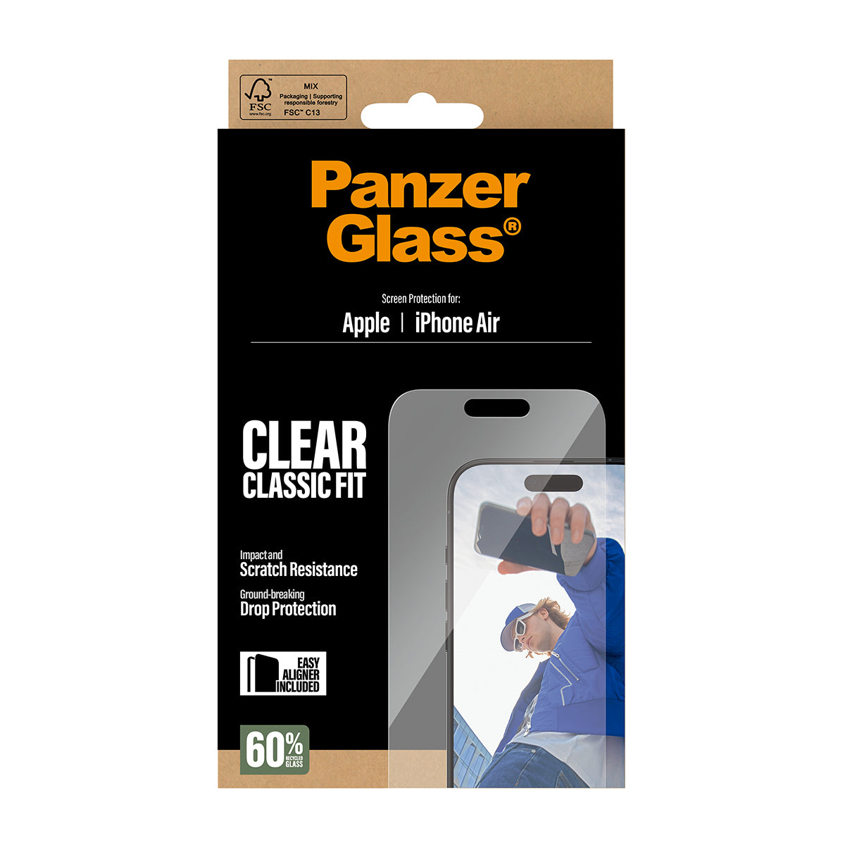 PanzerGlass Screen Protector Classic Fit - Transparant - Apple iPhone 17 Air