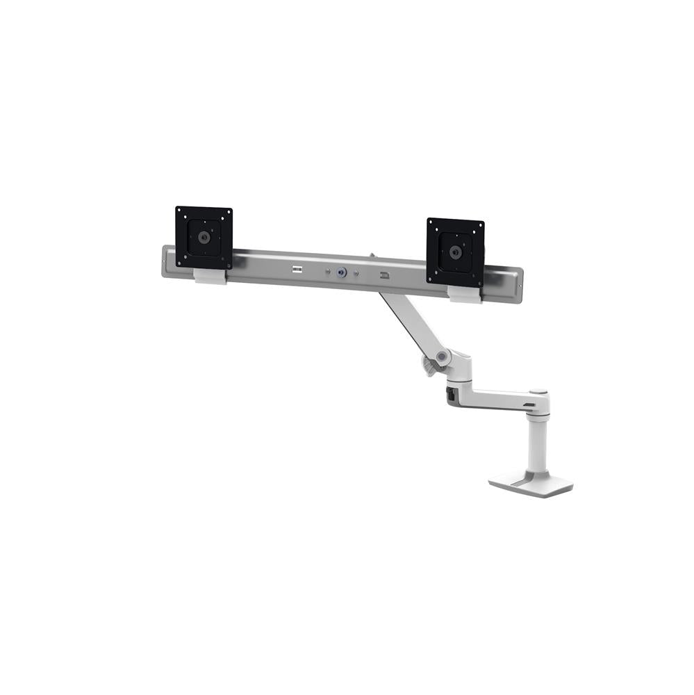 LX Dual Direct Desk Mount Arm White 45-489-216