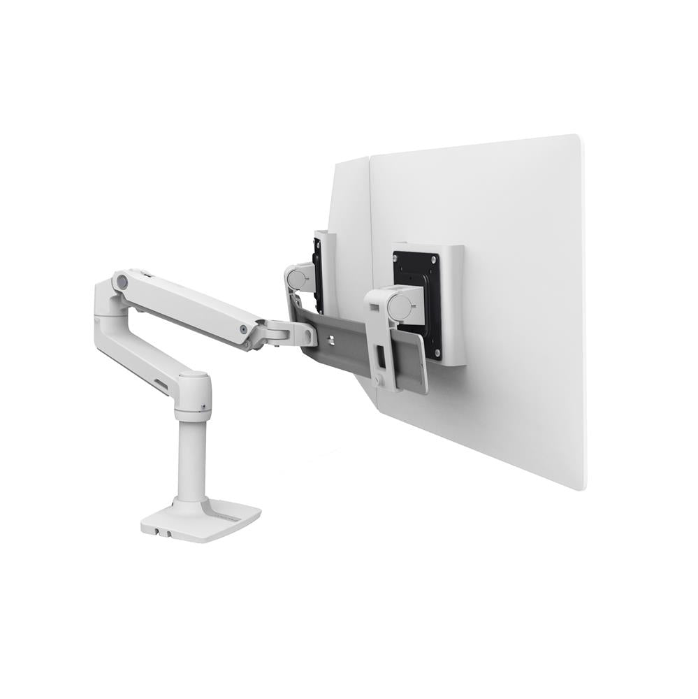 LX Dual Direct Desk Mount Arm White 45-489-216