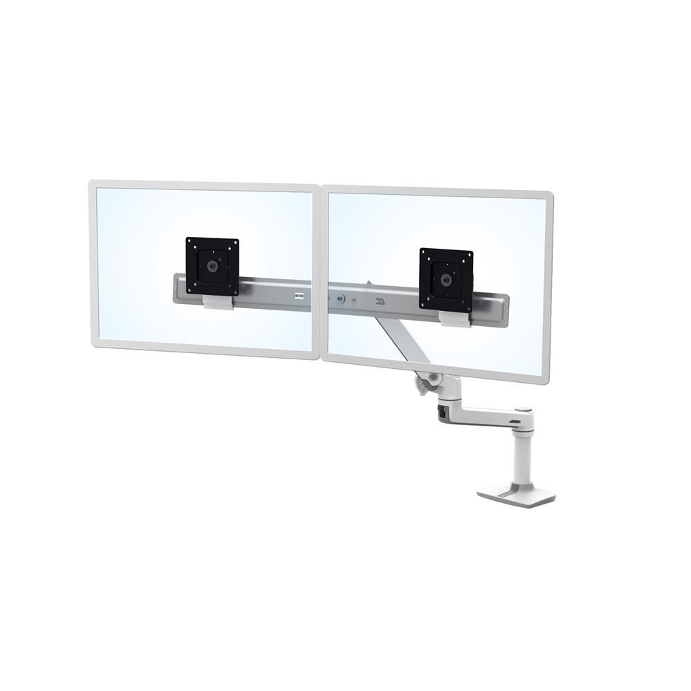 LX Dual Direct Desk Mount Arm White 45-489-216