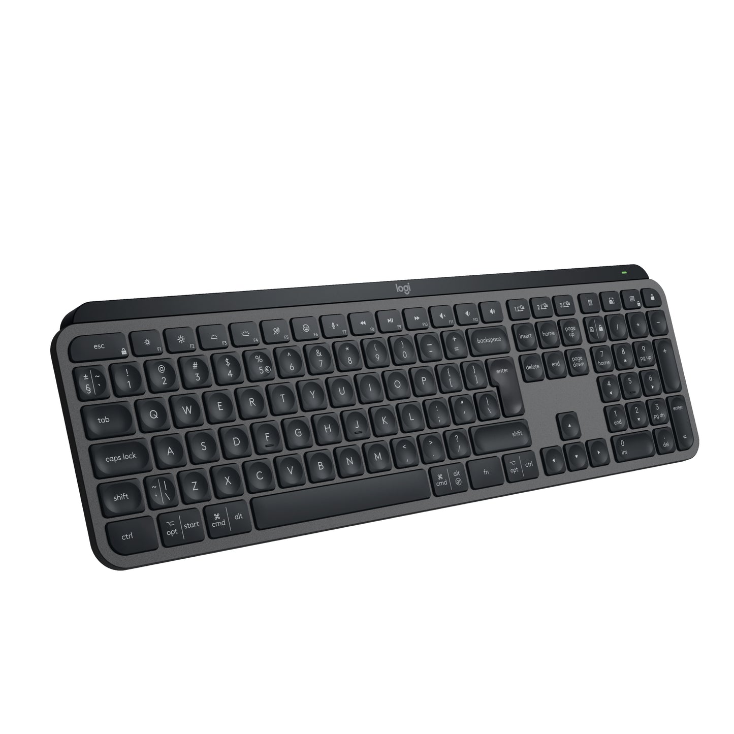Logitech MX Keys S draadloos toetsenbord, BE Azerty, verlicht, Bluetooth, USB C oplaadbaar, voor Windows PC, Linux, Chrome, Mac