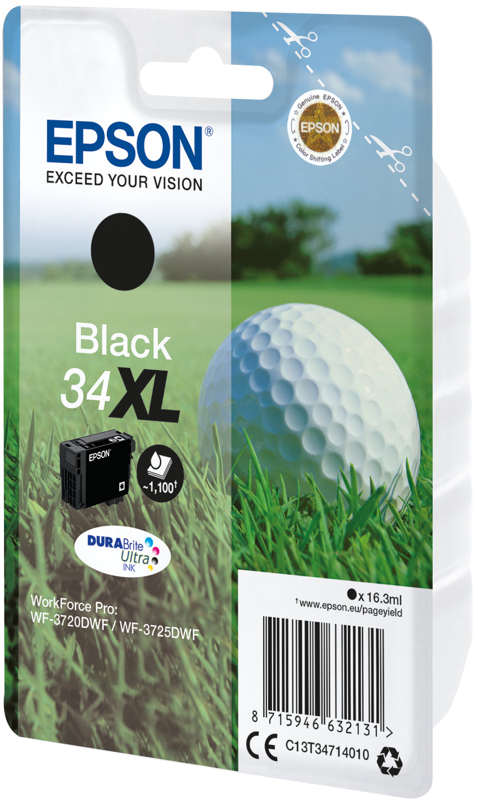 EPSON Singlepack 34XL Zwart DURABrite Inkt Ultra (XL)