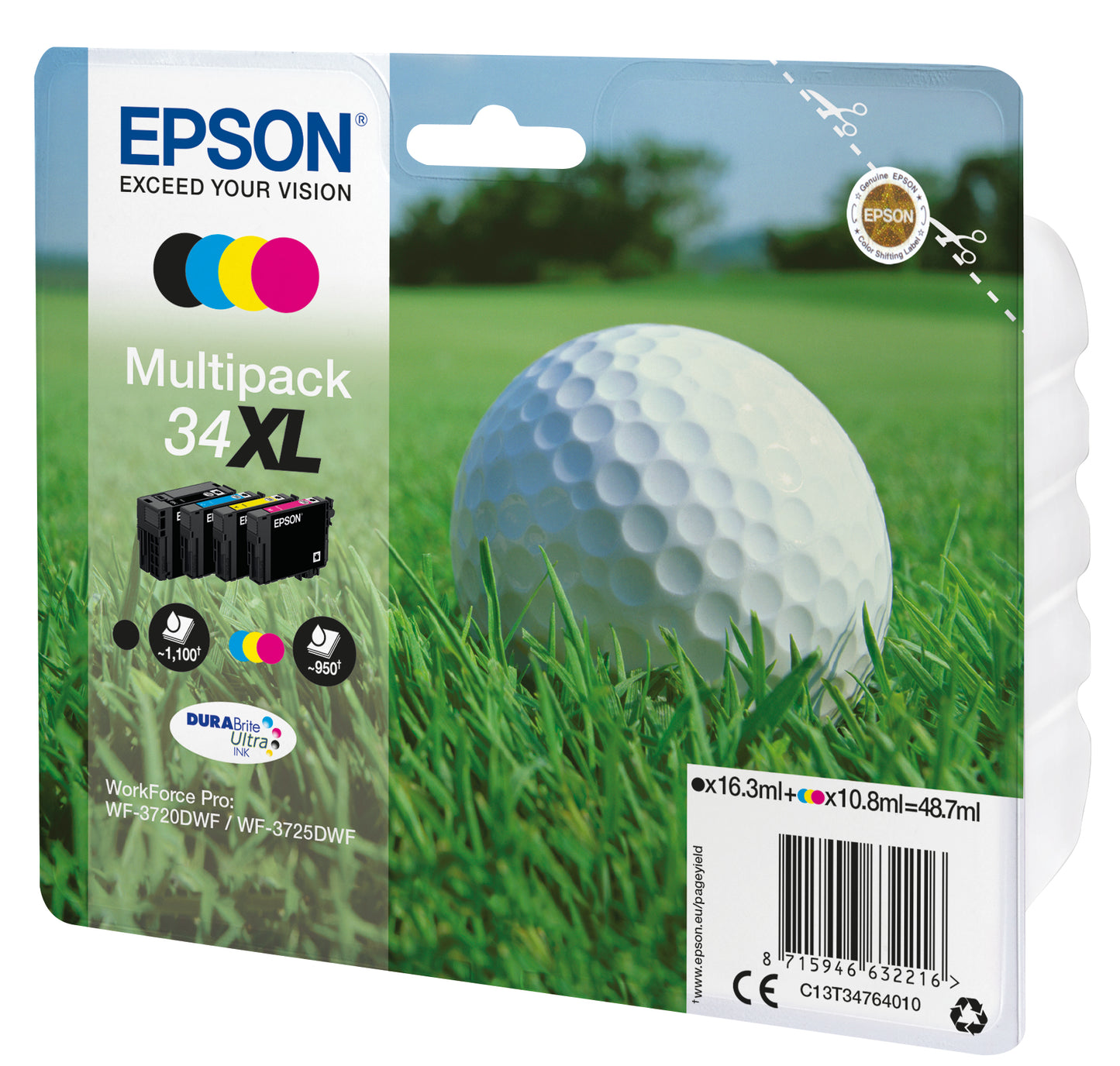 EPSON Multipack 4-kleuren 34XL DURABrite Inkt Ultra CMYK (XL)