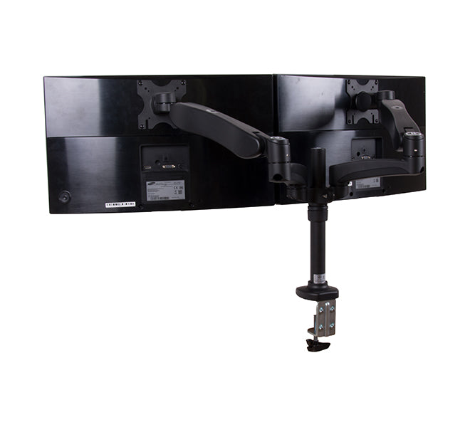 Full Motion Twin Flat Screen Desk Mount