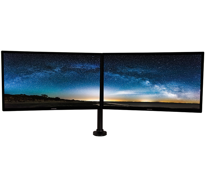 Full Motion Twin Flat Screen Desk Mount