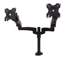 Full Motion Twin Flat Screen Desk Mount