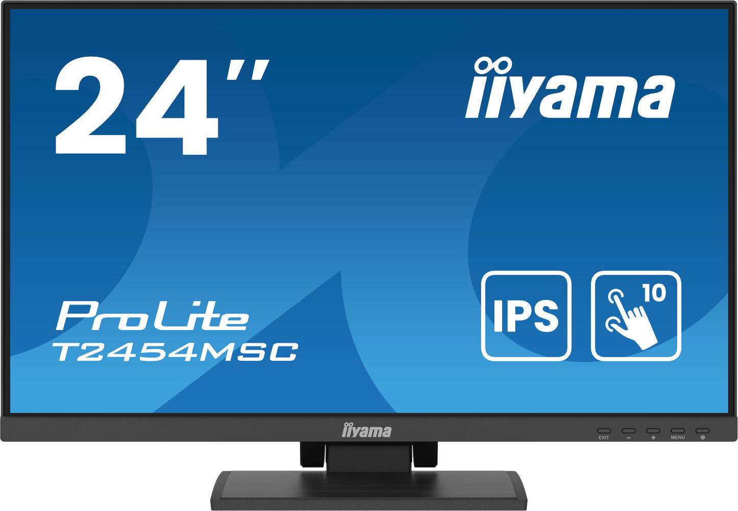 IIYAMA 24WIDE LCD Projective Capacitive 10-Points Touch Screen, 1920 x 1080, IPS panel, LED Bl., Speakers, DisplayPort, HDMI, Double hinge