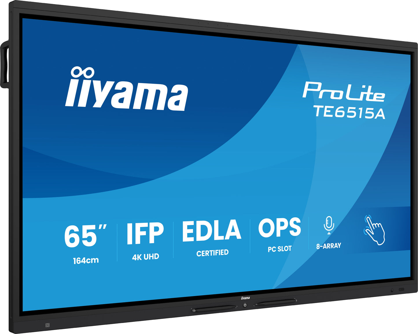 IIYAMA TE6515A-B2AG 65inch Stylish IFP iiWare21E EDLA -Google-GMS-apps Android 14 Octa-core SOC 16/128GB 40-Points DeepContrast IR+