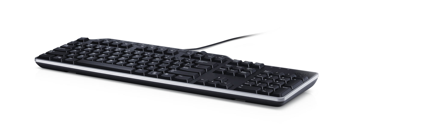 Keyboard : US/Euro (QWERTY) Dell KB-522Wired Business Multimedia USB Keyboard Black (Kit)