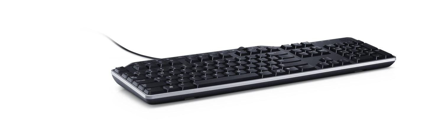 Keyboard : US/Euro (QWERTY) Dell KB-522Wired Business Multimedia USB Keyboard Black (Kit)