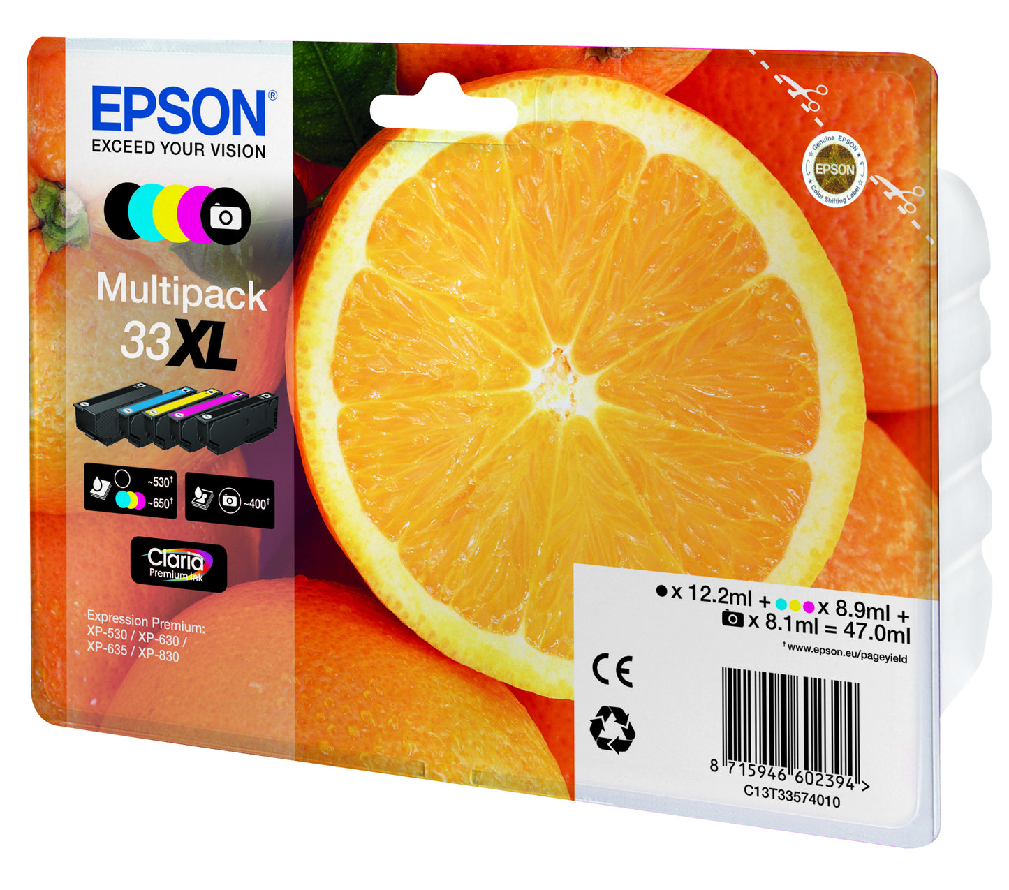 EPSON Multipack Oranges not alarmed - Claria Premium Ink