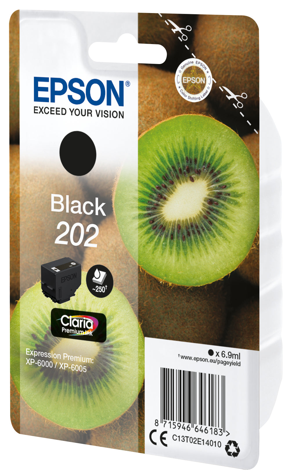 EPSON Singlepack Black 202 Kiwi Clara Premium Ink