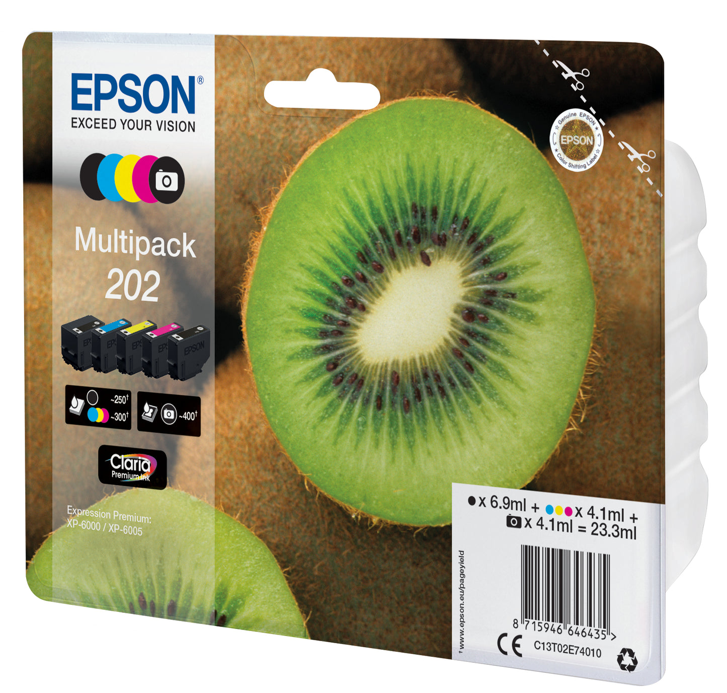 EPSON Multipack 5-farbig 202 Kiwi Clara Premium Ink
