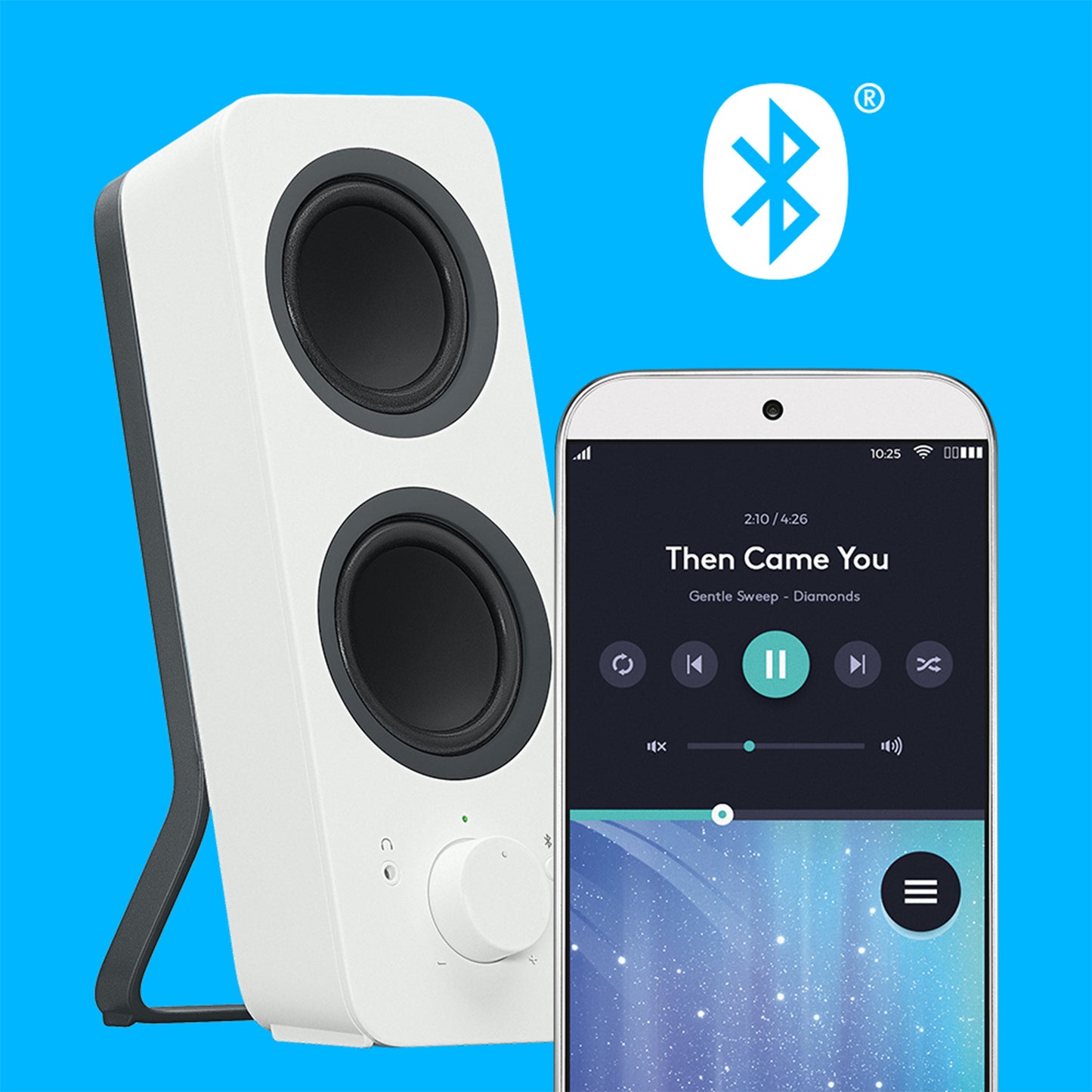 LOGITECH Z207 Bluetooth CPU Speakers WHITE