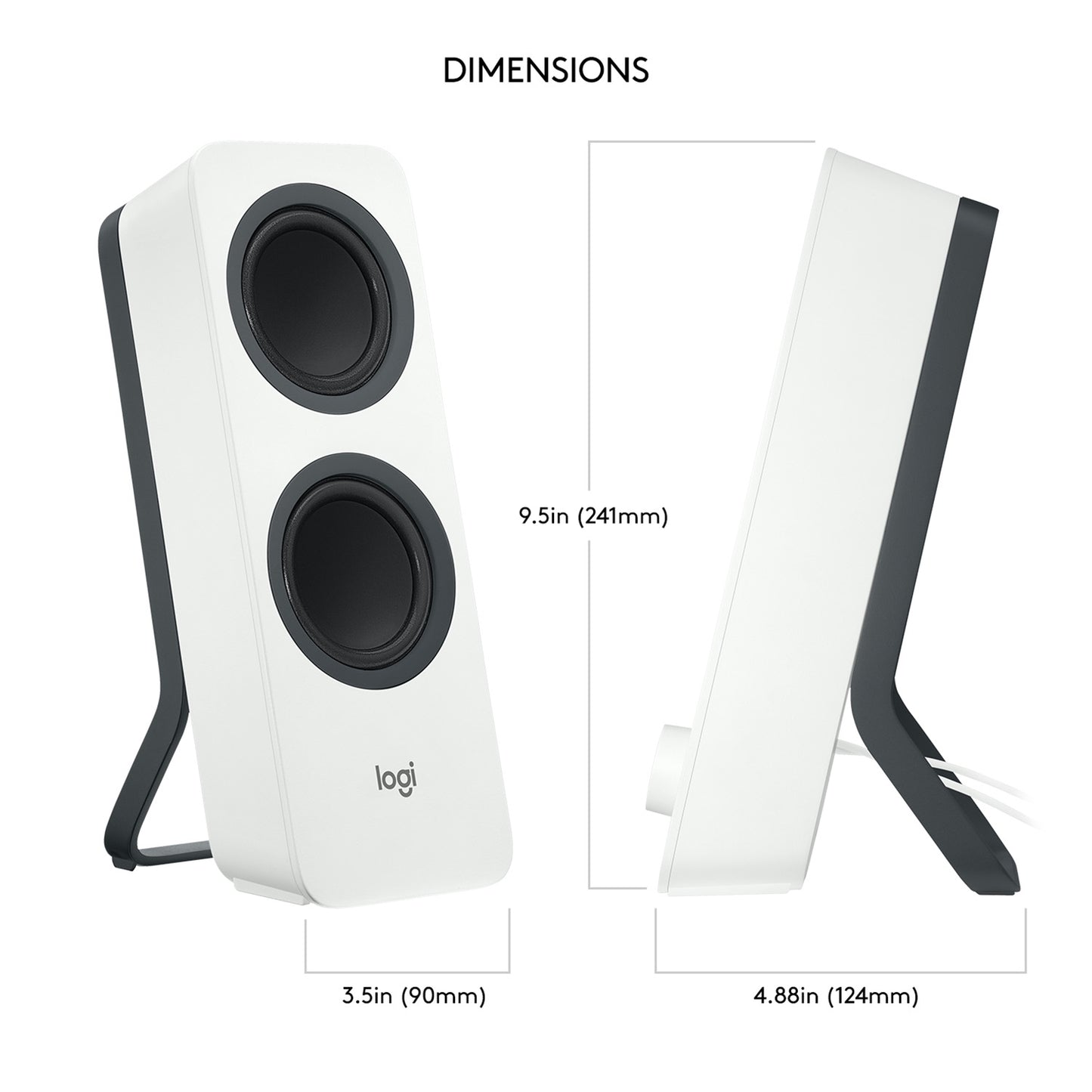 LOGITECH Z207 Bluetooth CPU Speakers WHITE