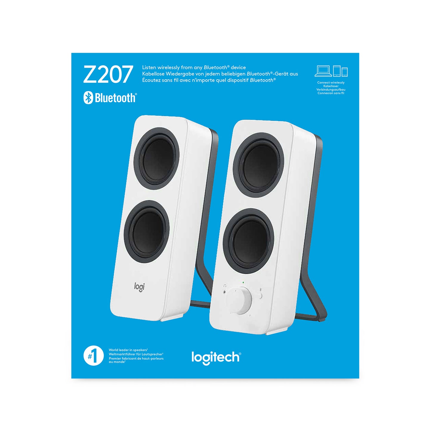 LOGITECH Z207 Bluetooth CPU Speakers WHITE