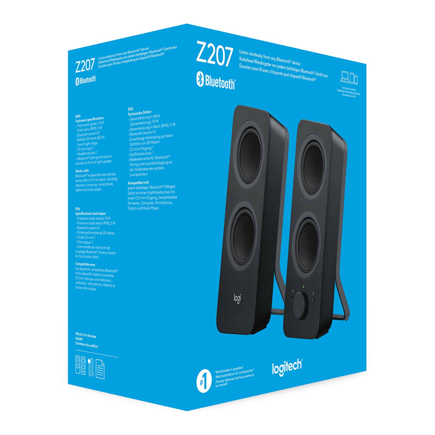 Logitech Z207 Bluetooth Computer Speakers BLK