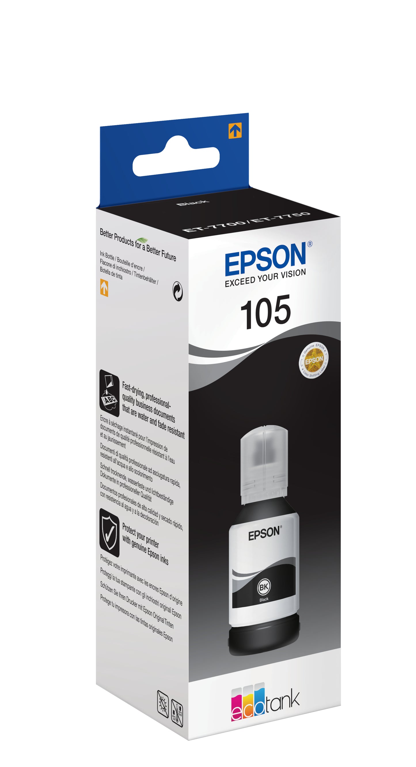 EPSON 105 EcoTank Black ink bottle pigmented